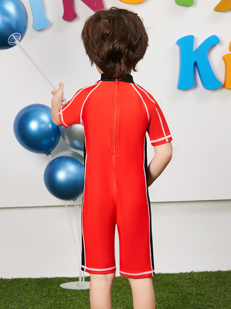 Y0512,短袖男童連體泳衣,圖片4