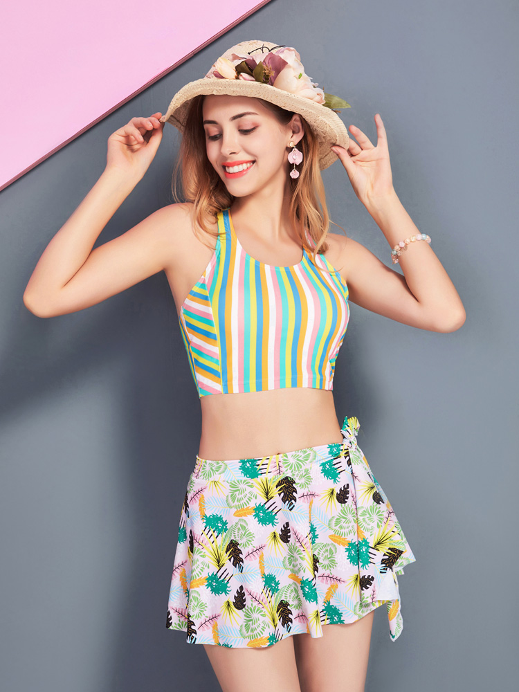 Y2033,分體裙式泳衣,圖片3