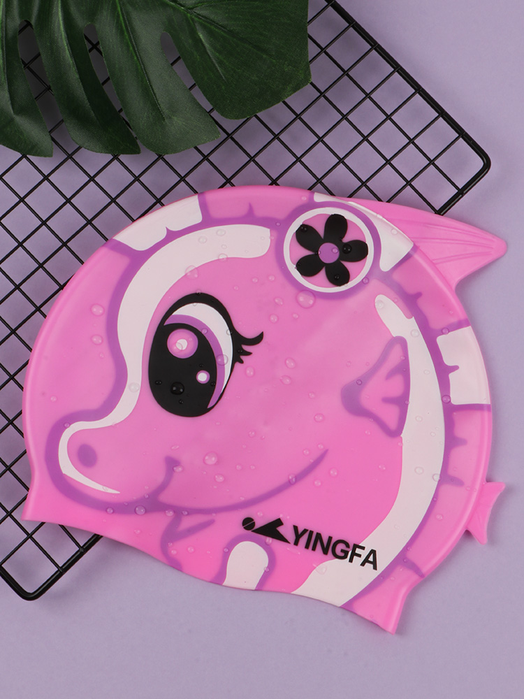 K0052,可愛卡通印花泳帽,圖片2