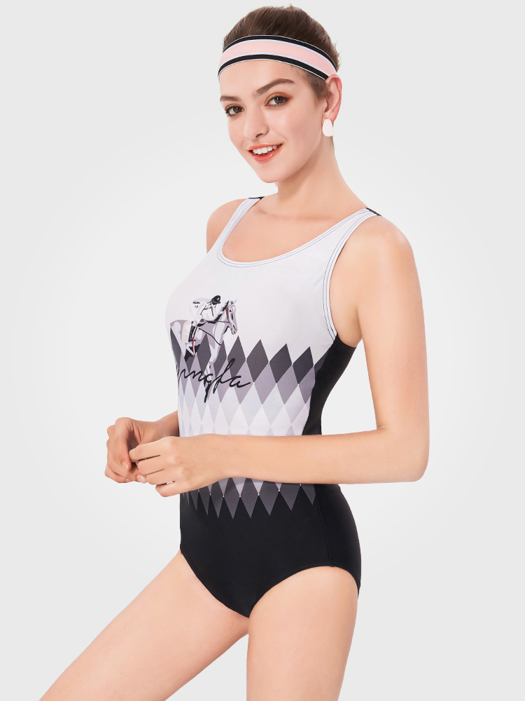 Y2028,休閑連體三角泳衣,圖片1