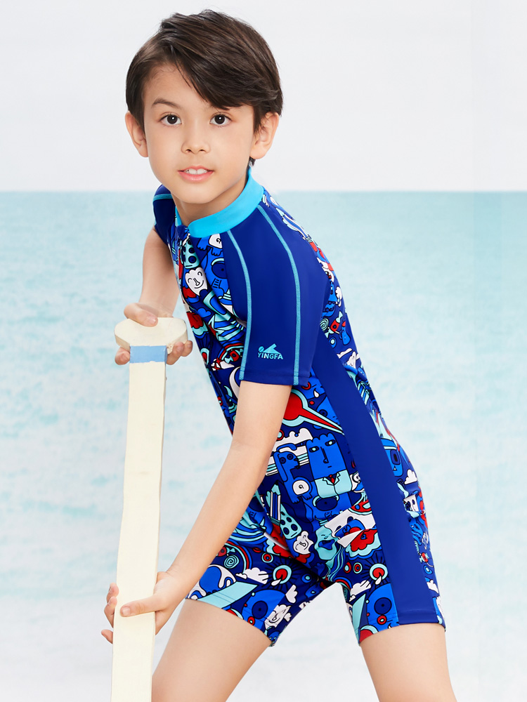 Y0507,男童連體游泳衣,圖片2