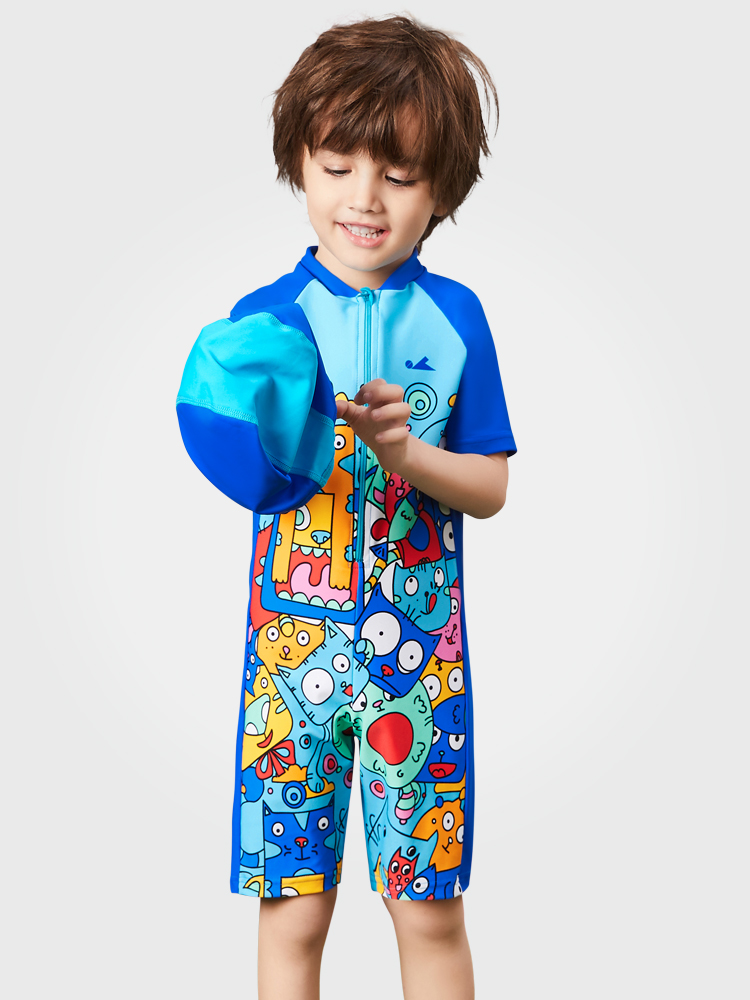 Y0515,兒童連體游泳衣,圖片1