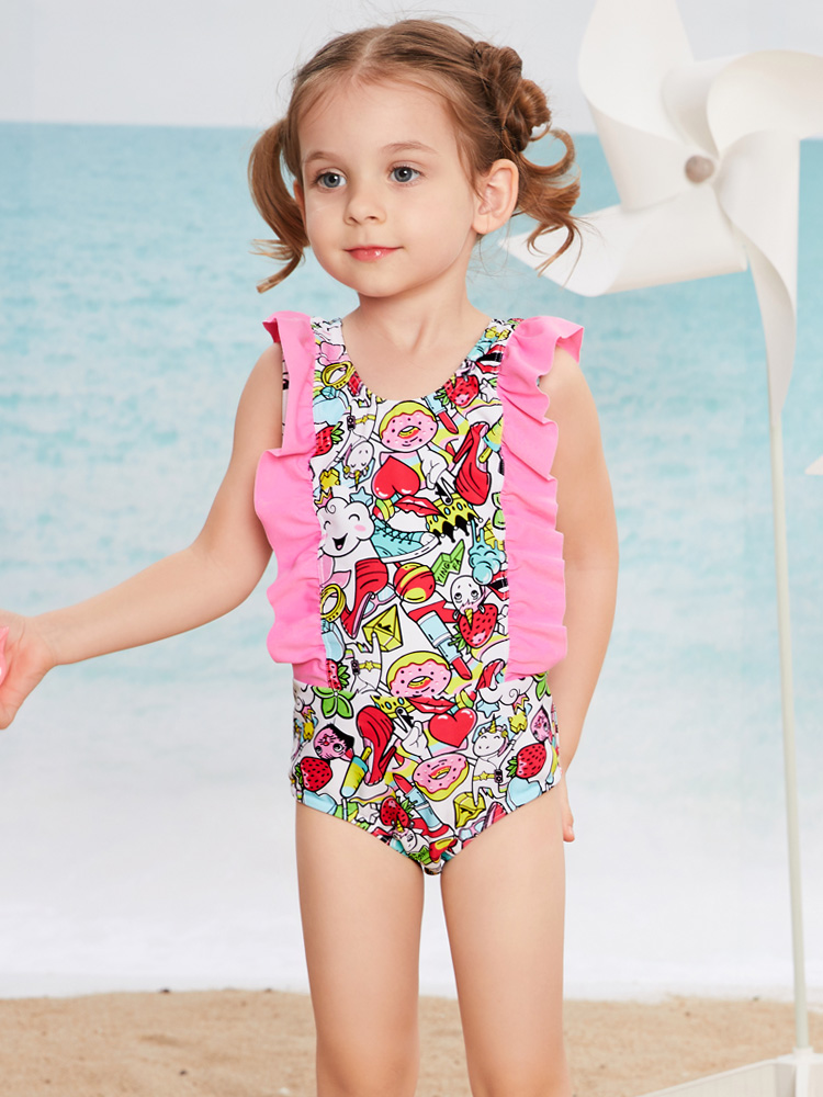 Y0518,兒童連體三角泳衣,圖片2