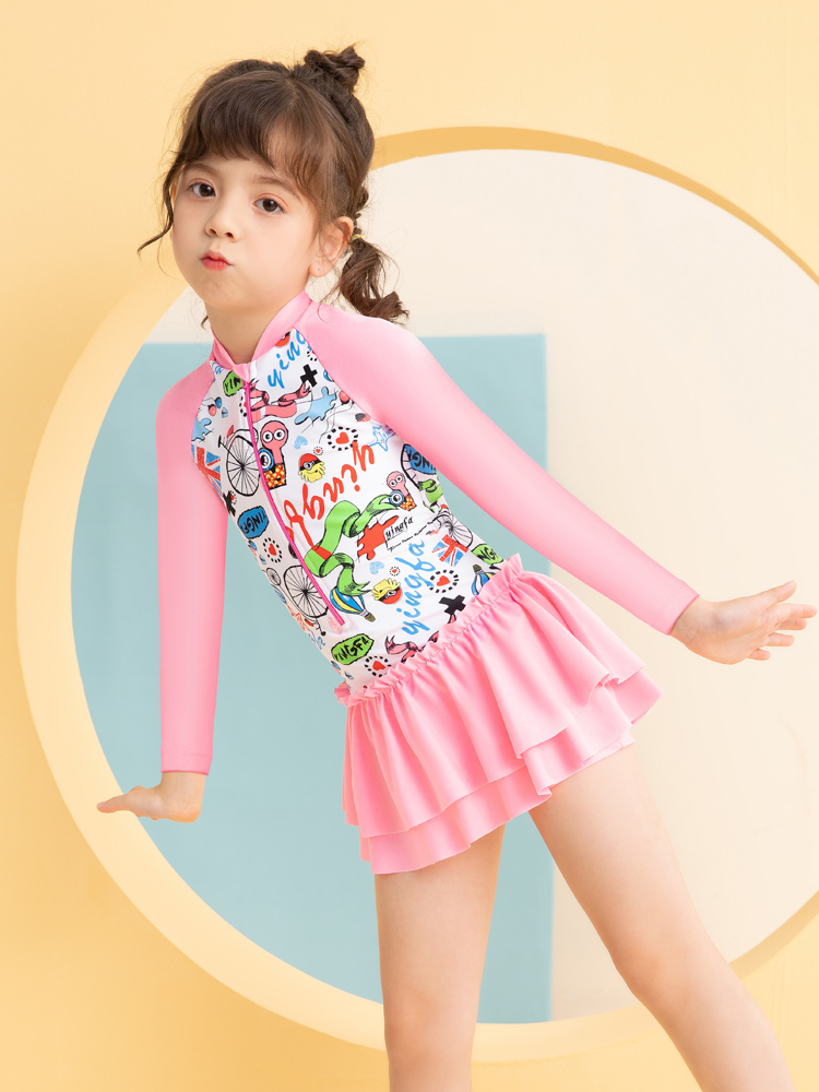 Y0529,兒童長袖防曬泳衣,圖片3