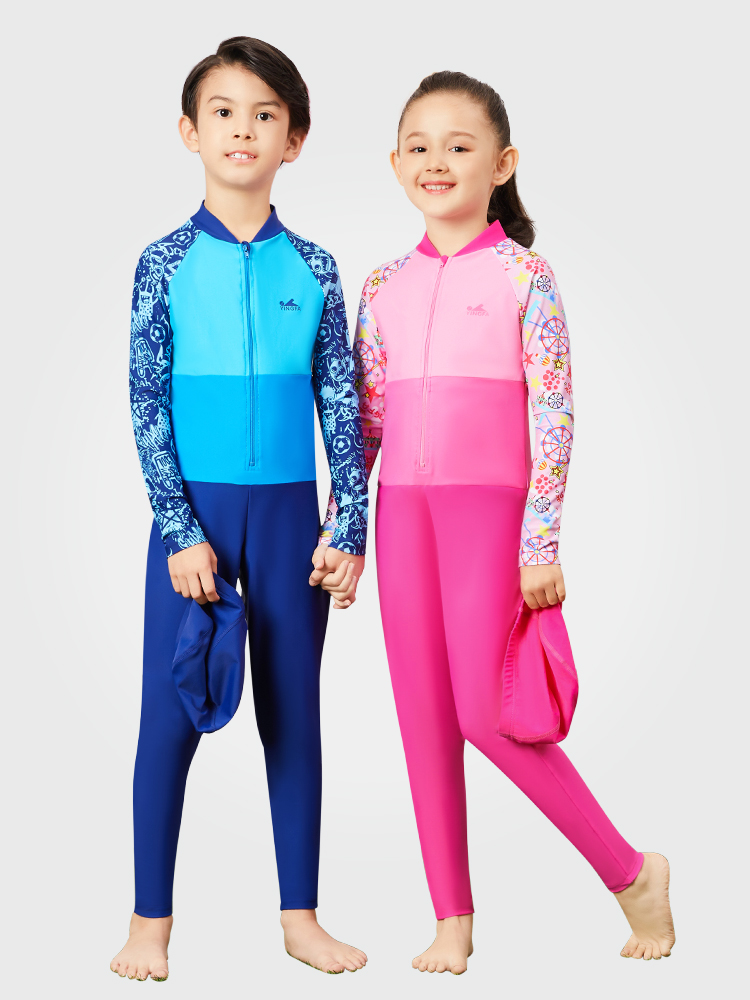 Y0378,兒童防曬游泳裝,圖片1