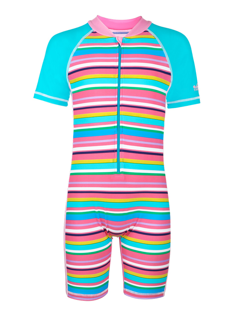 Y0390,女童連體短袖泳衣,圖片5