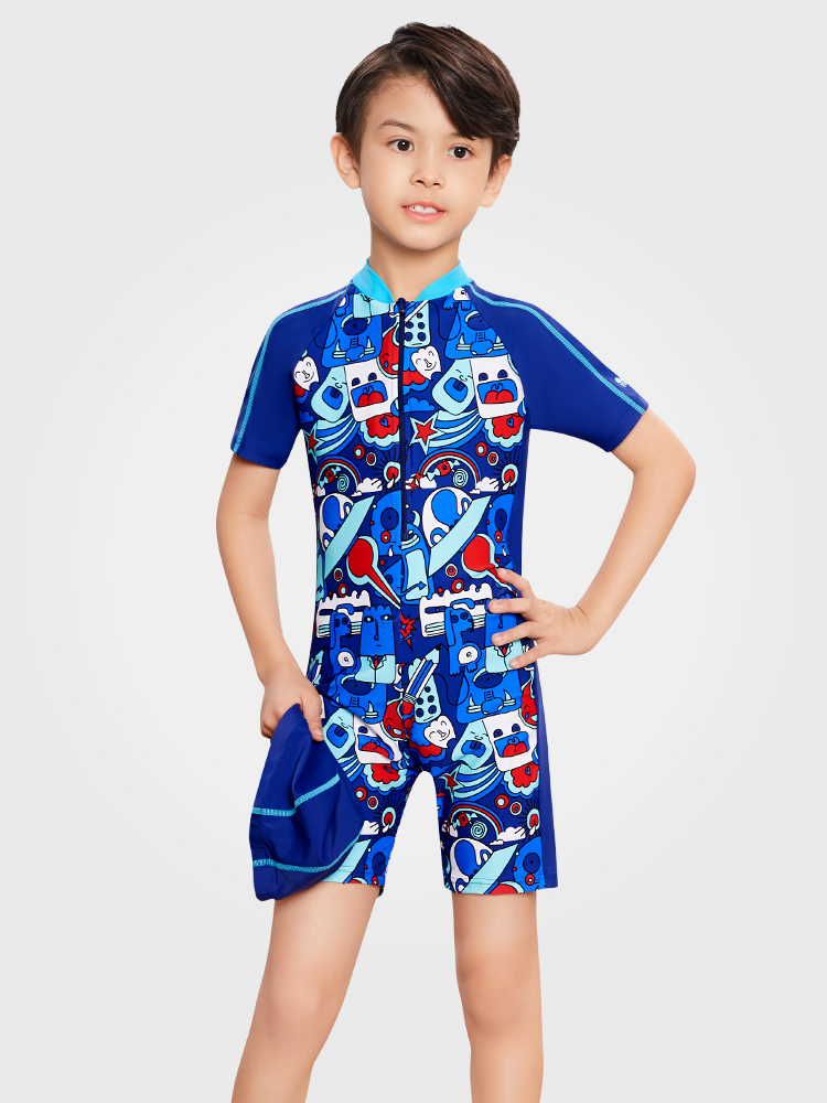 Y0507,男童連體游泳衣,圖片1