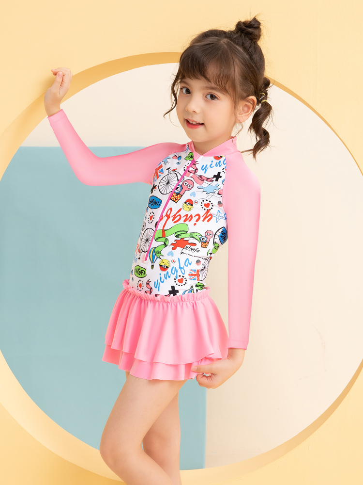 Y0529,兒童長袖防曬泳衣,圖片2