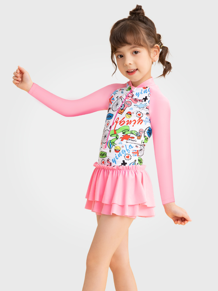 Y0529,兒童長袖防曬泳衣,圖片1