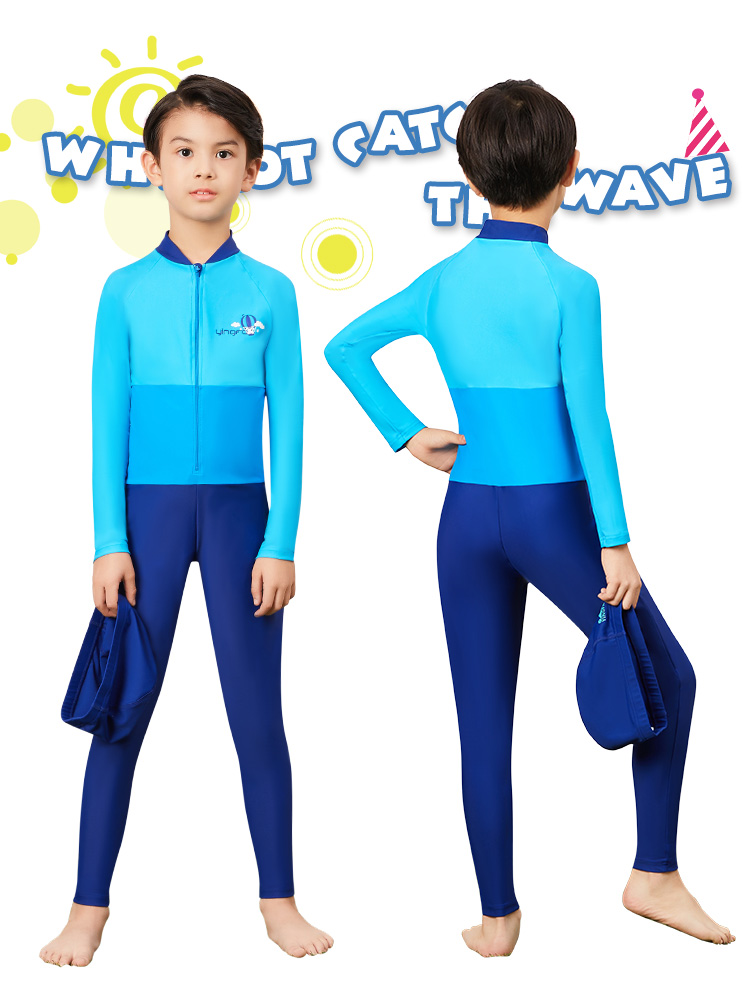 Y0379,兒童長袖防曬泳衣,圖片3