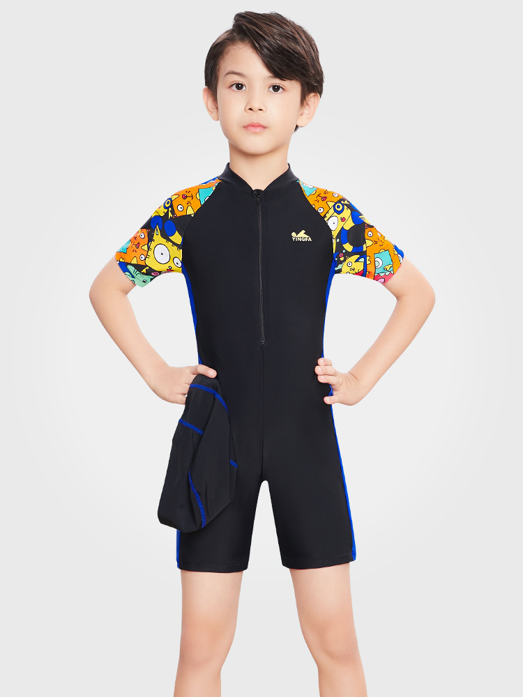 Y0508,兒童速干防曬泳裝,圖片1