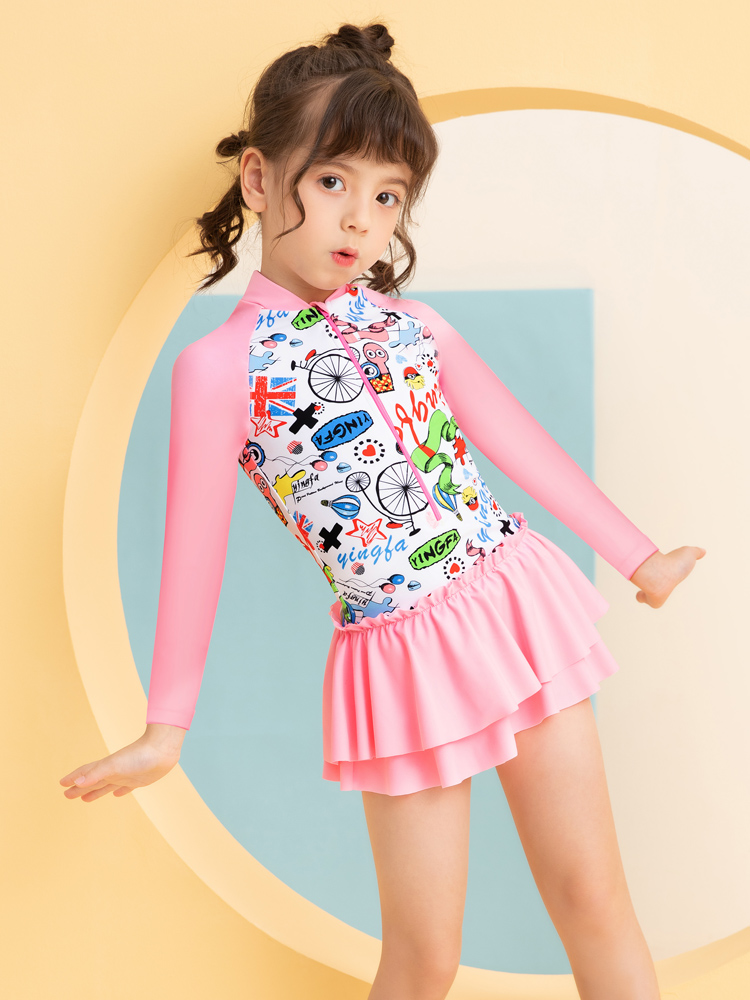 Y0529,兒童長袖防曬泳衣,圖片4