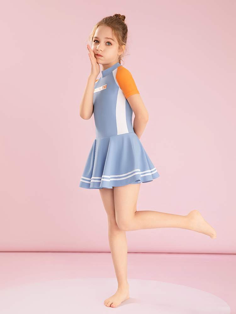 Y0538,女童裙式連體泳衣,圖片4