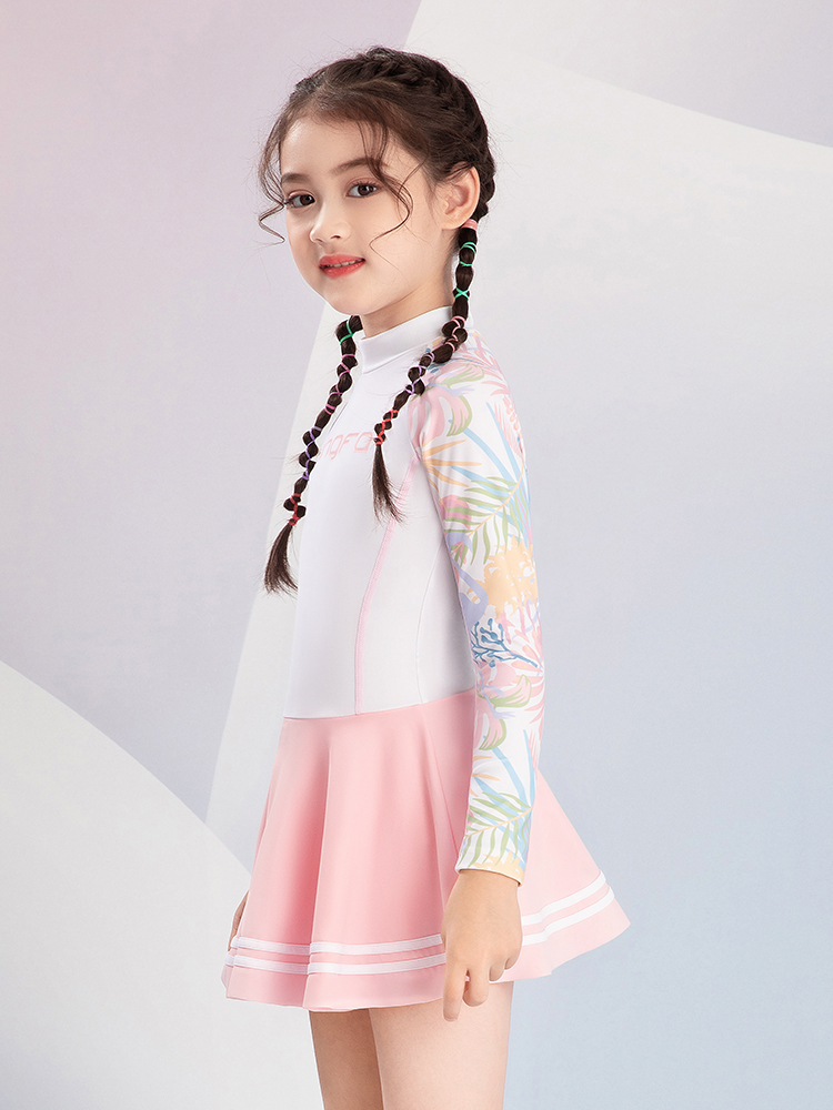 Y0535,女童裙式連體泳衣,圖片4