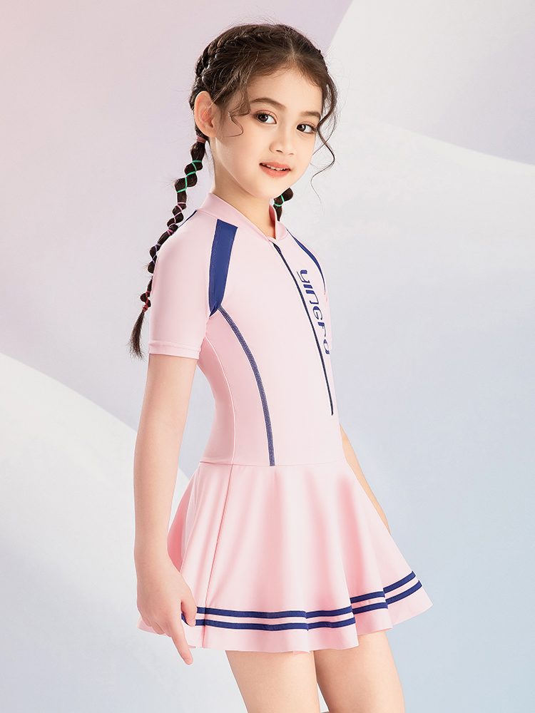 Y0537,女童裙式連體泳衣,圖片3