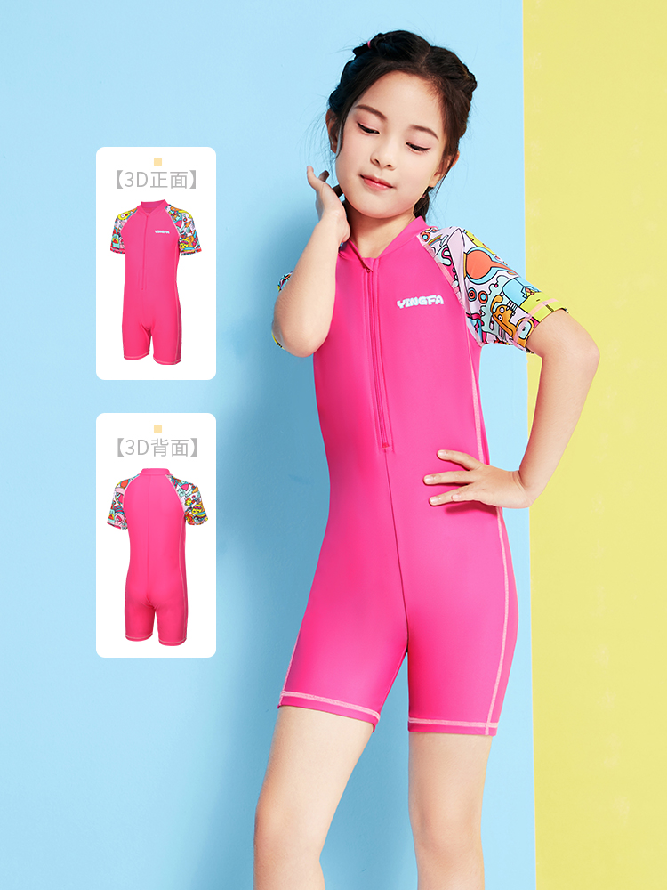 Y0577,女童連體泳衣,圖片2