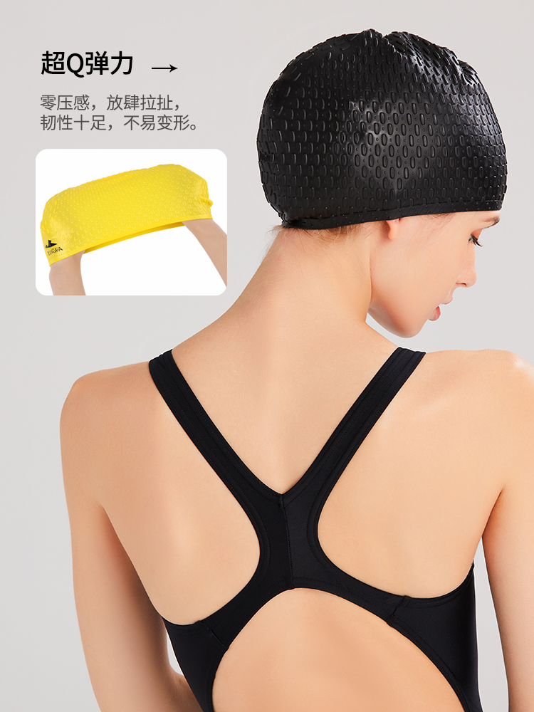 C0061,長發(fā)大號硅膠游泳帽,圖片5