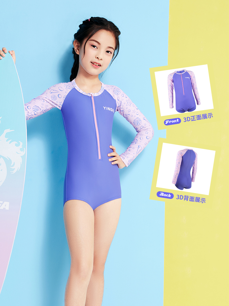 Y0585,女童連體泳衣,圖片4