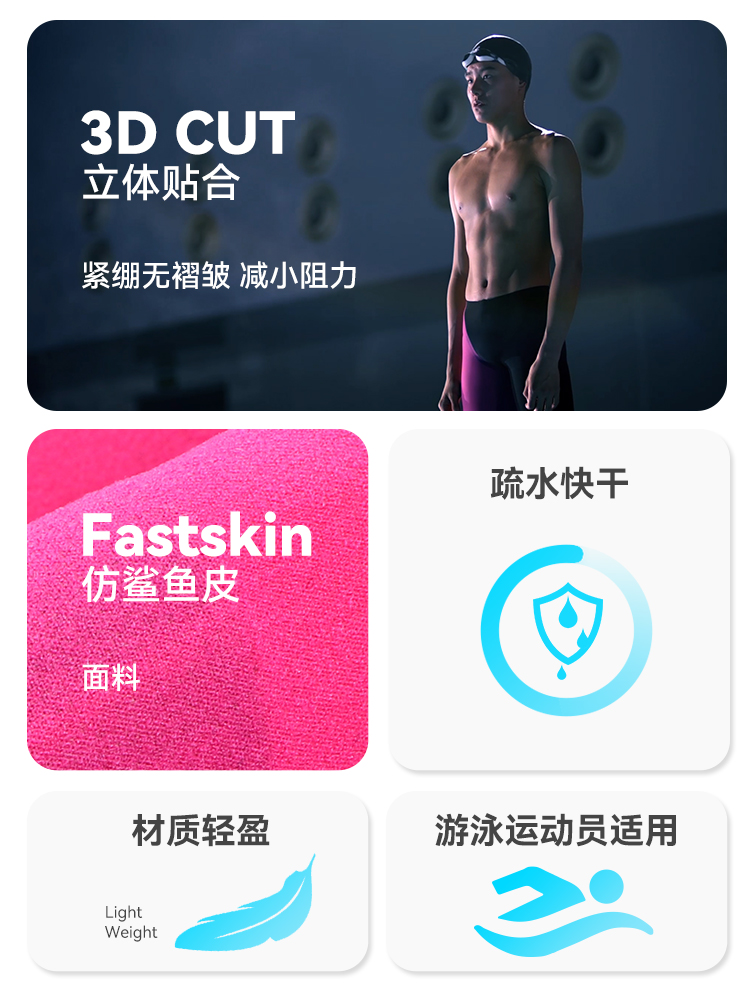 1802,專業(yè)五分及膝泳褲,圖片2