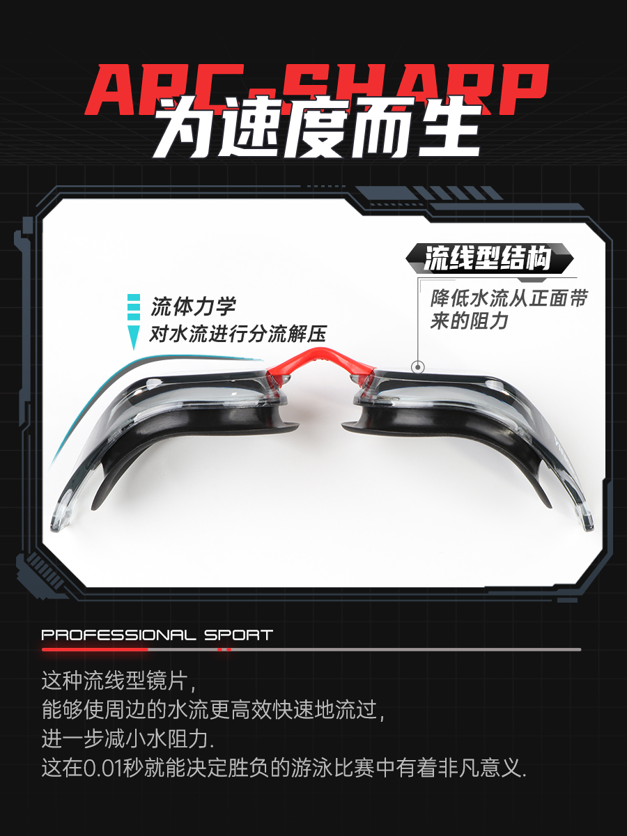 Y550AF,競速泳鏡,圖片4