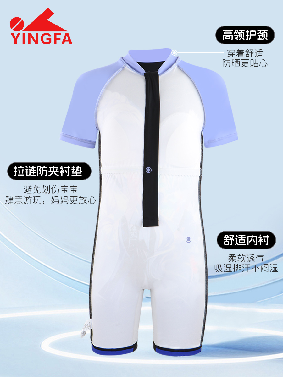 25U733,女童連體五分泳衣,圖片5