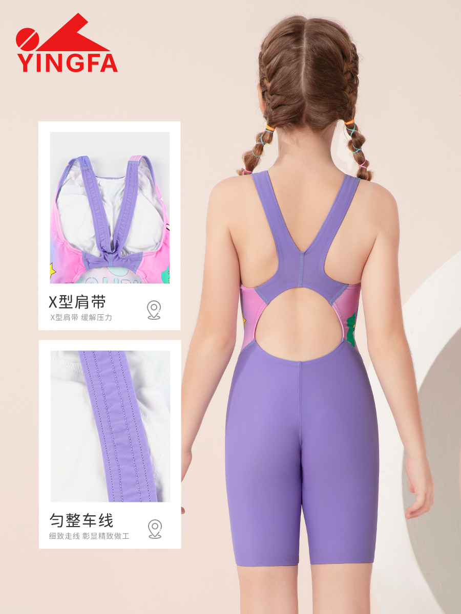 25U202,女童連體五分泳衣,圖片4